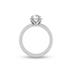 1.50 Carat Flower Shaped Round Diamond Solitaire Ring in 14K White Gold